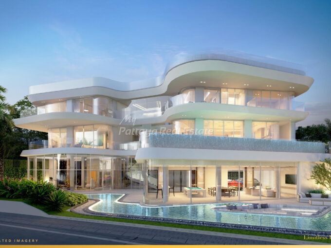 Asongkhai Beachfront Private Luxury House For Sale in Jomtien 5 Bedroom With Private Pool - HJASK01
