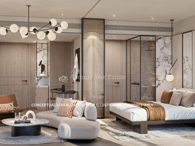 Soondri WongAmat Pattaya - Type A1 - 1 Bedroom / 1 Bathroom Artistic Renders - My Pattaya Real Estate